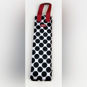 Thirty one 31 Perfect Bottle Thermal Wine Gift Bag Black Polka Dot 877A Spotty